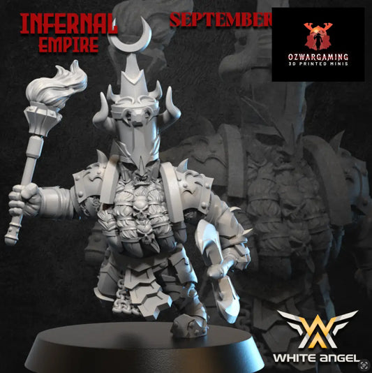 Infernal Dwarf Commander | White Angel 28/32mm Fantasy Wargaming Miniatures