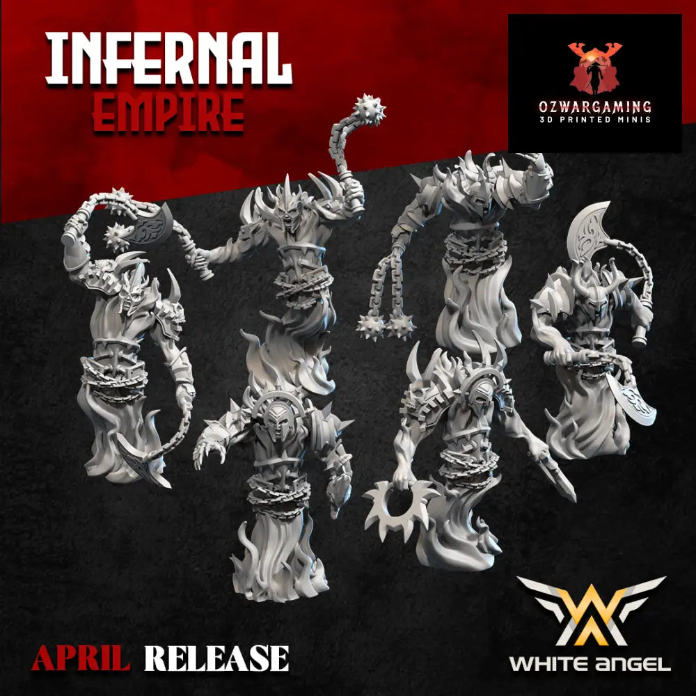 Infernal Dwarf Fire Demons | White Angel 28/32mm Fantasy Wargaming Miniatures Role Playing Miniatures