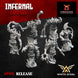 Infernal Dwarf Fire Demons | White Angel 28/32mm Fantasy Wargaming Miniatures Role Playing Miniatures