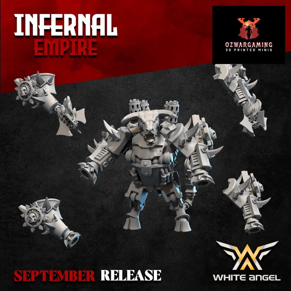 Infernal Dwarf Gold Head | White Angel 28/32mm Fantasy Wargaming Miniatures