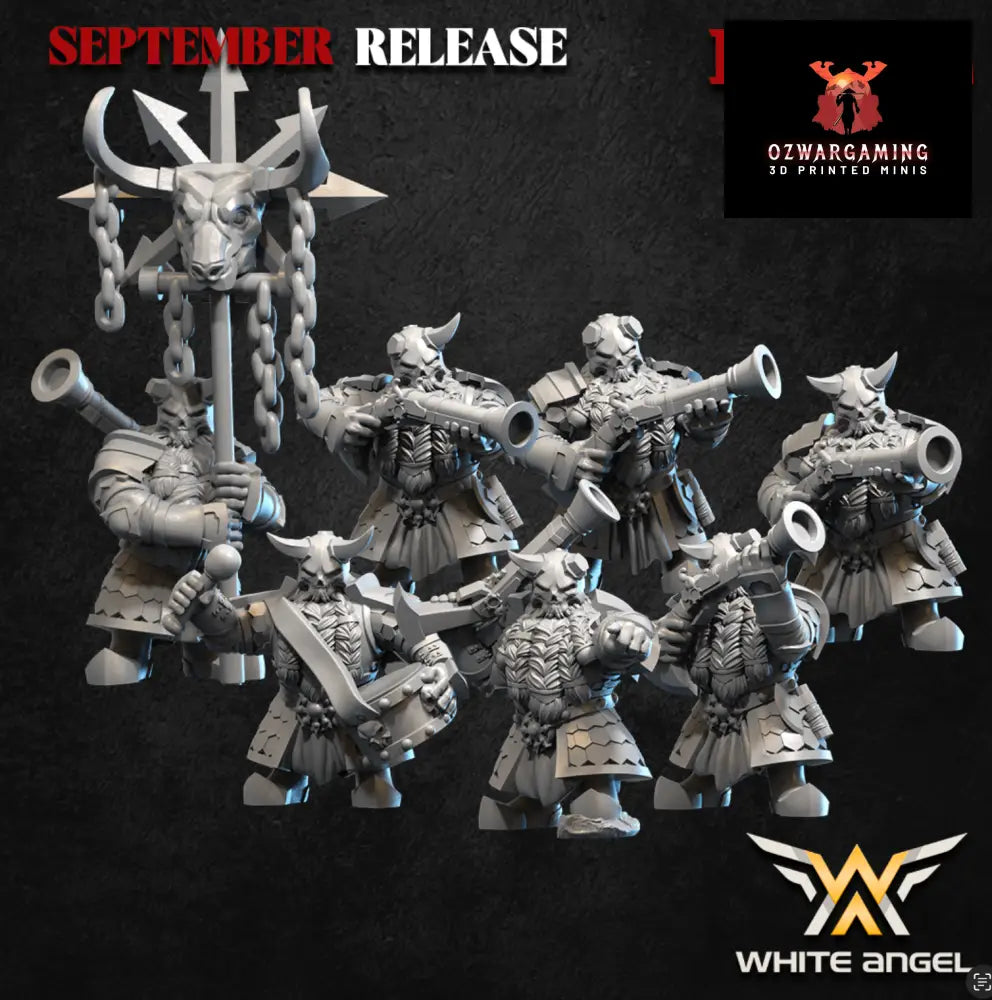 Infernal Dwarf Gun Warriors | White Angel 28/32mm Fantasy Wargaming Miniatures Role Playing Miniatures
