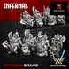 Infernal Dwarf Heavy Guard 2H | White Angel 28/32mm Fantasy Wargaming Miniatures