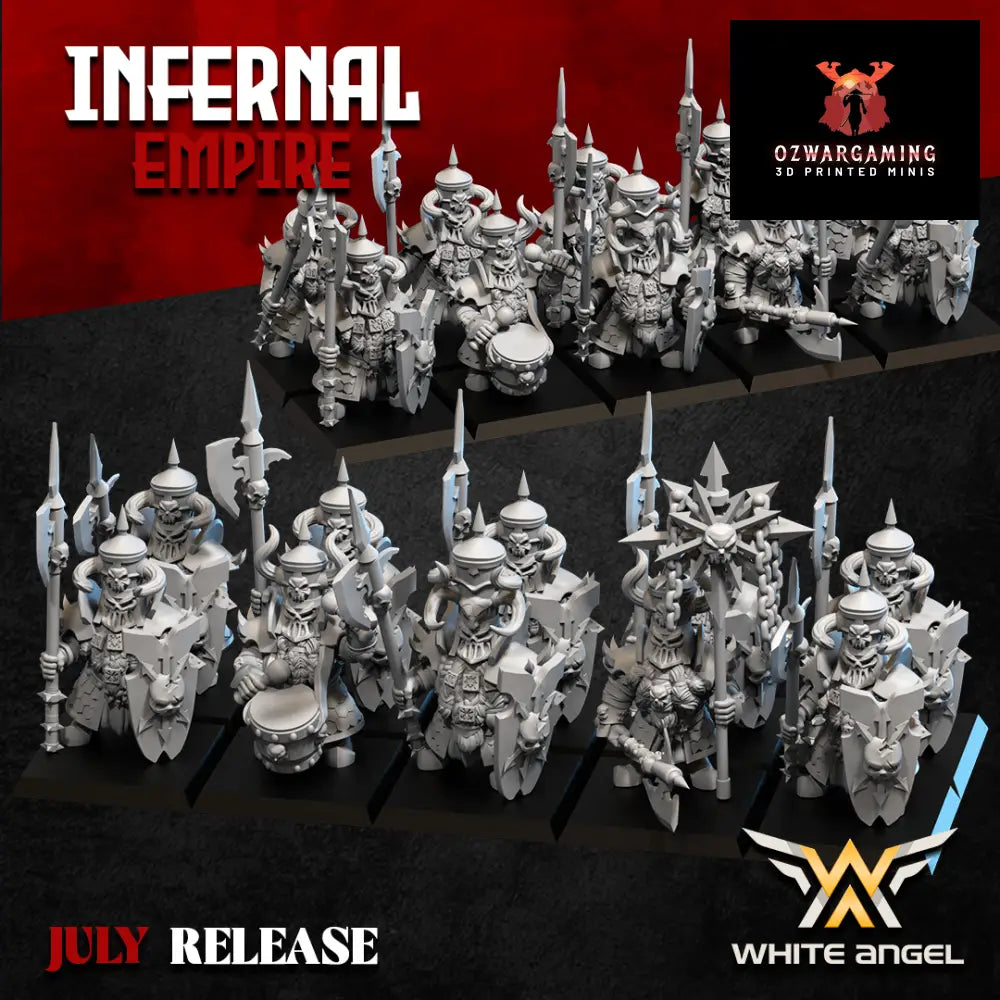 Infernal Dwarf Heavy Guard | White Angel 28/32mm Fantasy Wargaming Miniatures