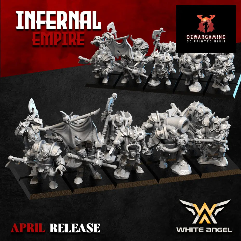 Infernal Dwarf Heavy Orcs | White Angel 28/32mm Fantasy Wargaming Miniatures Role Playing Miniatures