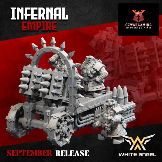 Infernal Dwarf Rocket Launcher | White Angel 28/32mm Fantasy Wargaming Miniatures