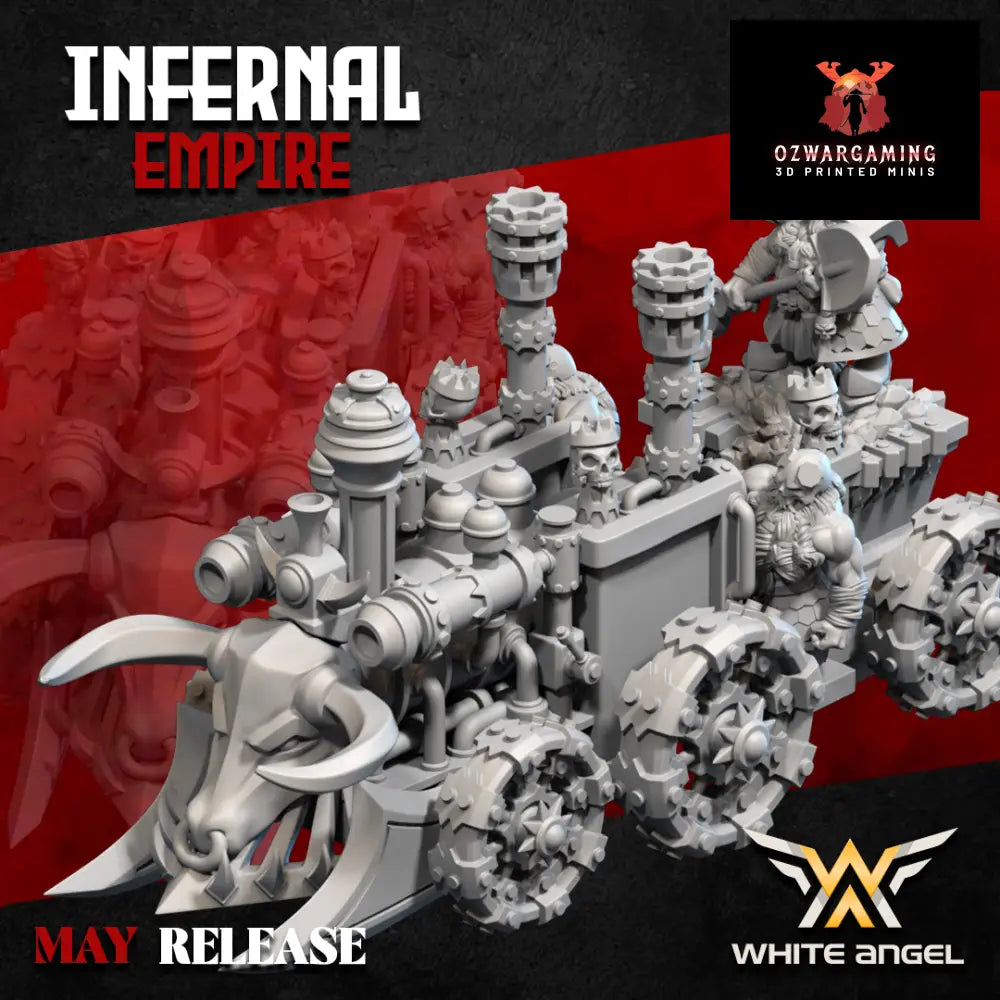 Infernal Dwarf Smoke Tank | White Angel 28/32mm Fantasy Wargaming Miniatures