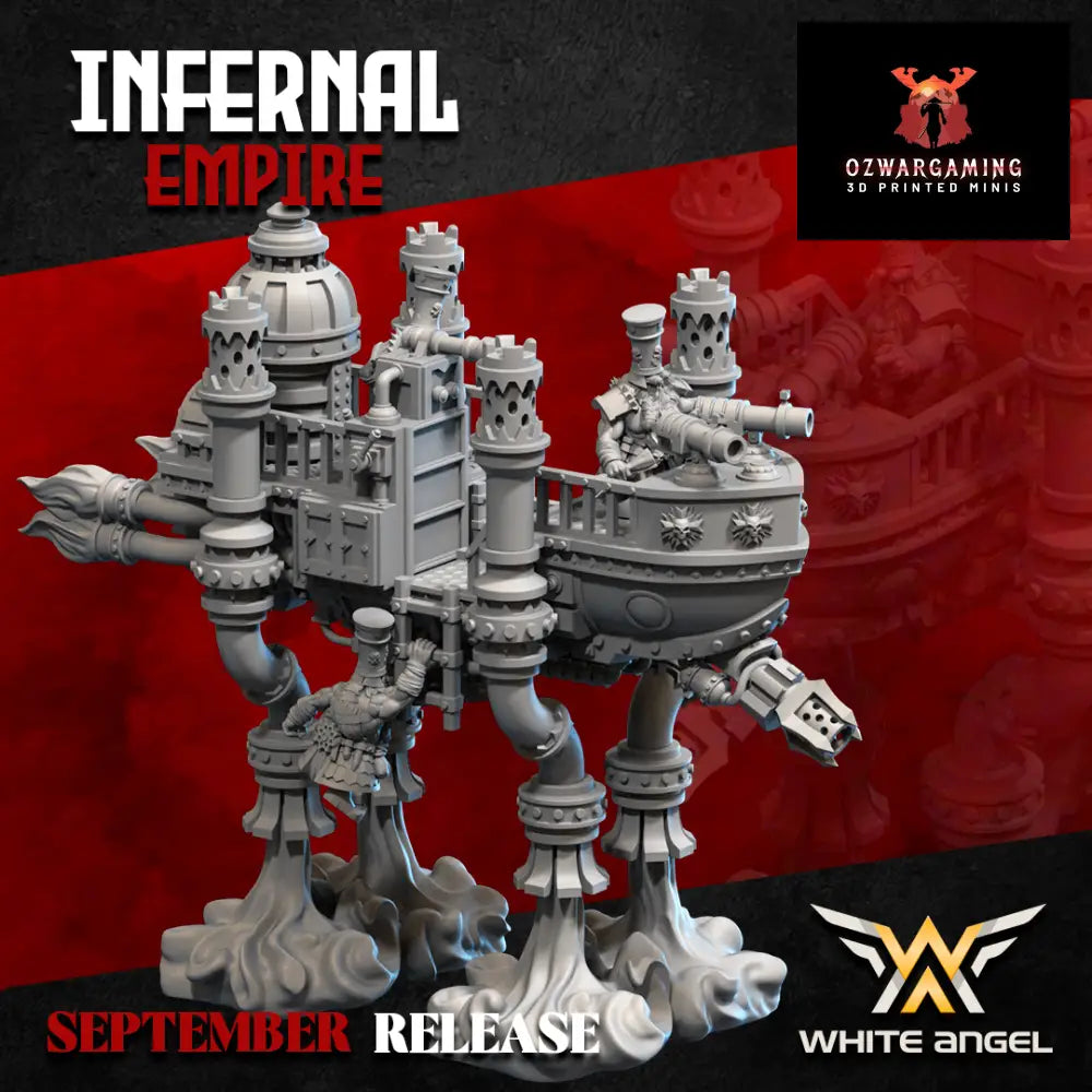 Infernal Dwarf Steam Ship | White Angel 28/32mm Fantasy Wargaming Miniatures