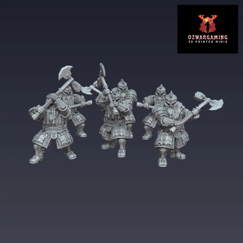 Iron Blooded Dwarf 2 Handed Weapons | 25mm Fantasy Wargaming Miniatures