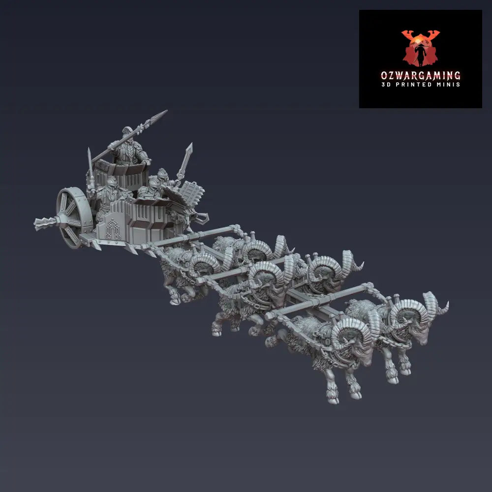Iron Blooded Dwarf Chariot | 25mm Fantasy Wargaming Miniatures