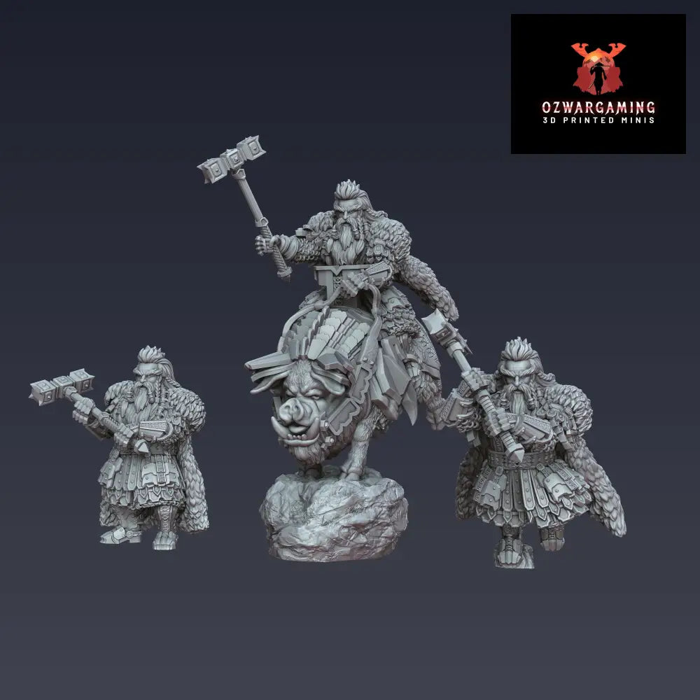 Iron Blooded Dwarf Lord (No Helms) | 25mm Fantasy Wargaming Miniatures