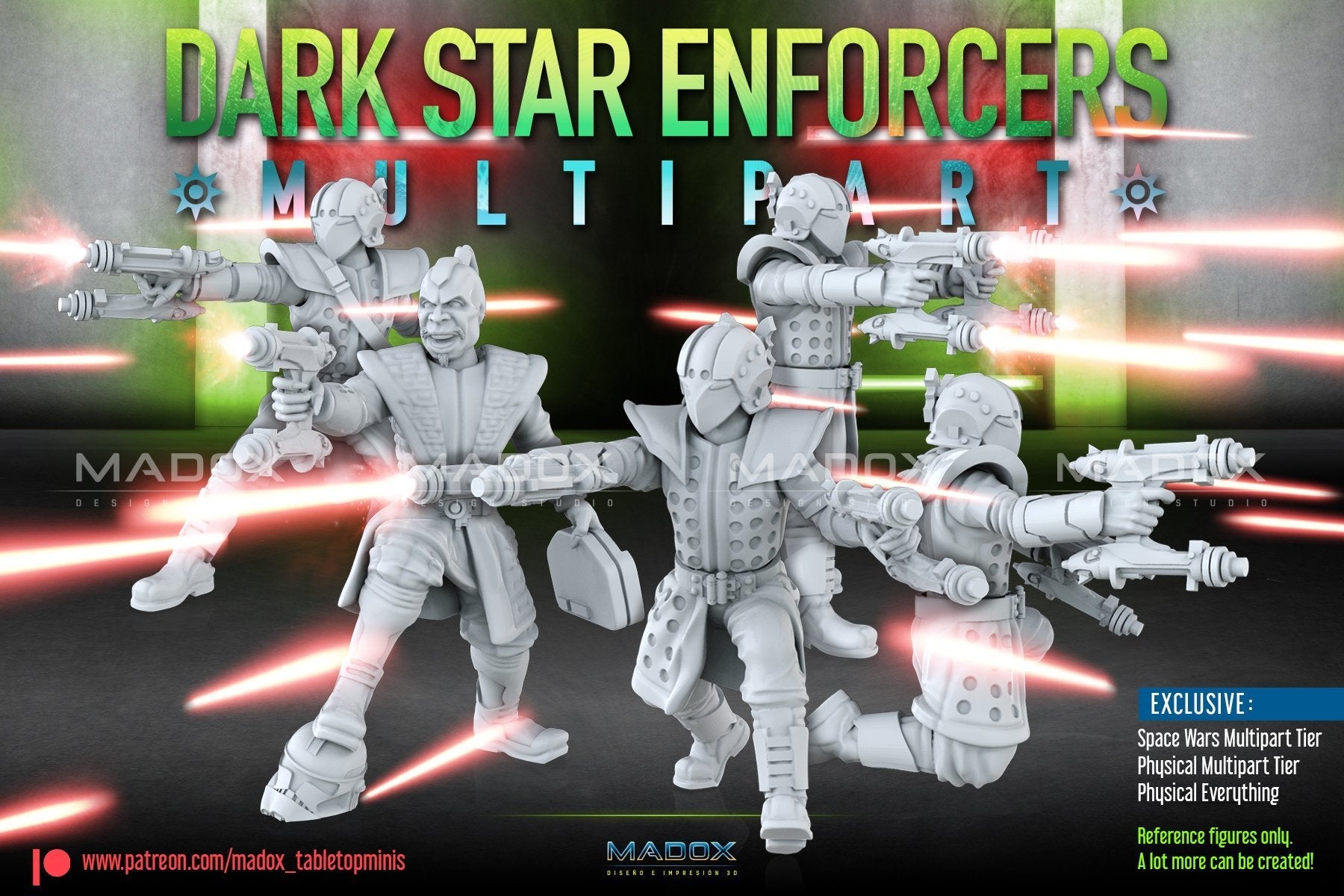 Dark Star Enforcers Build Kit | Warbear Studios 28mm SciFi Wargaming Miniatures Role Playing Miniatures
