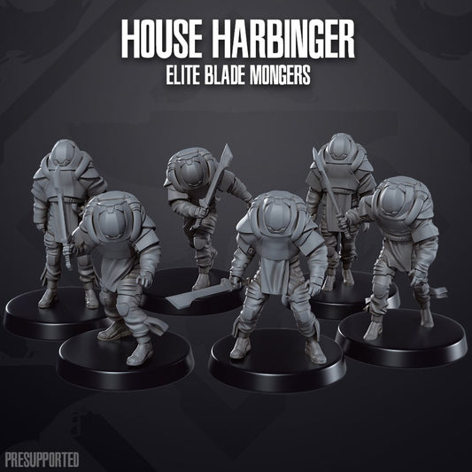 Oasis Imperium: House Harbinger Blade Mongers | Skullforge Studios 32mm Wargaming Miniatures Role Playing Miniatures