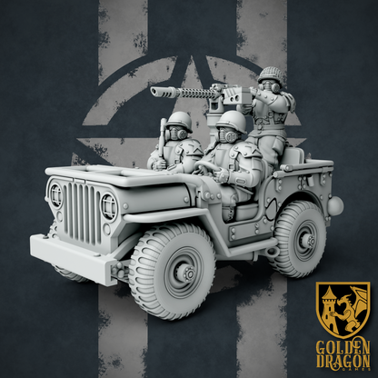 United States of America Recon GPV | Golden Dragon Games Weird WW2 Role Playing Miniatures