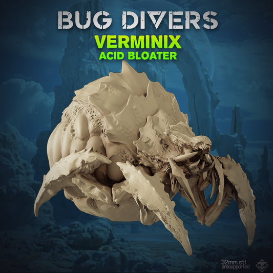 Heckdivers: Verminix Acid Bloater | Skullforge Studios 32mm Wargaming Miniatures Role Playing Miniatures