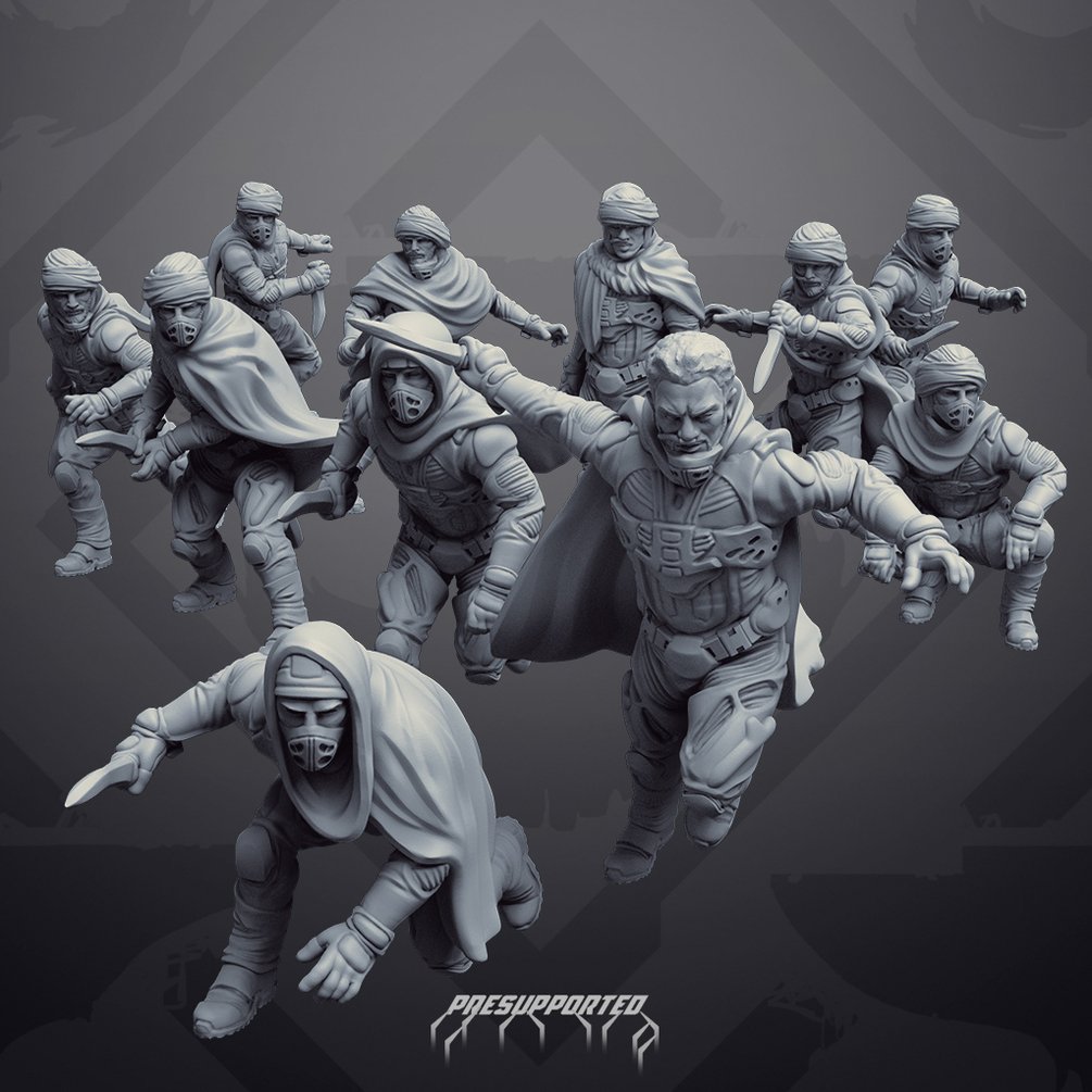 Oasis Imperium: Oasis Nomads | Skullforge Studios 32mm Wargaming Miniatures Role Playing Miniatures