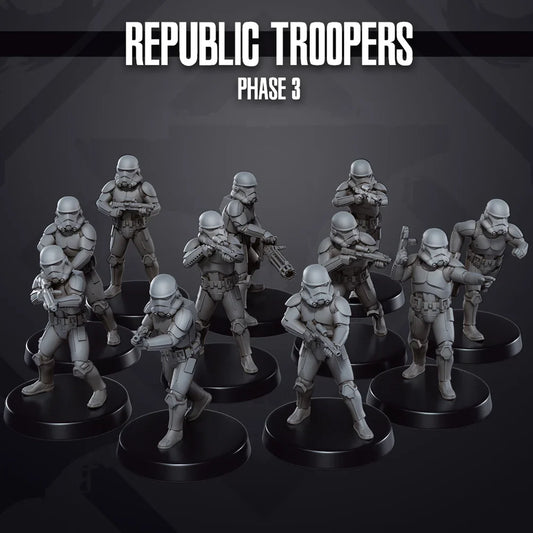 Space Wars: Republic Troopers Phase 3 | Skullforge Studios 32mm Wargaming Miniatures Role Playing Miniatures