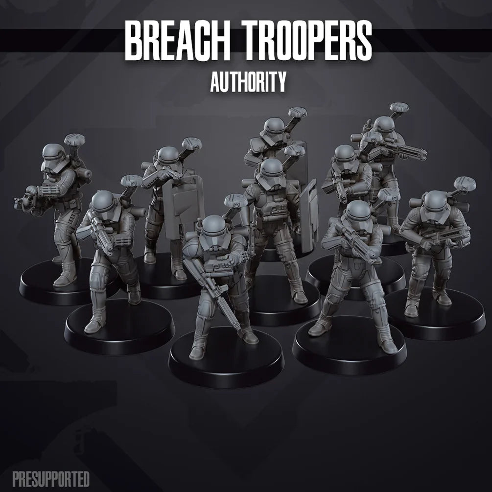Space Wars: Authority Breach Troopers | Skullforge Studios 32mm Wargaming Miniatures Role Playing Miniatures