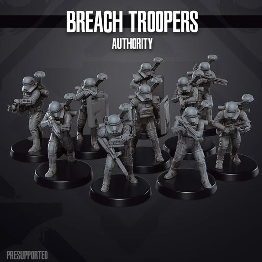 Space Wars: Authority Breach Troopers | Skullforge Studios 32mm Wargaming Miniatures Role Playing Miniatures