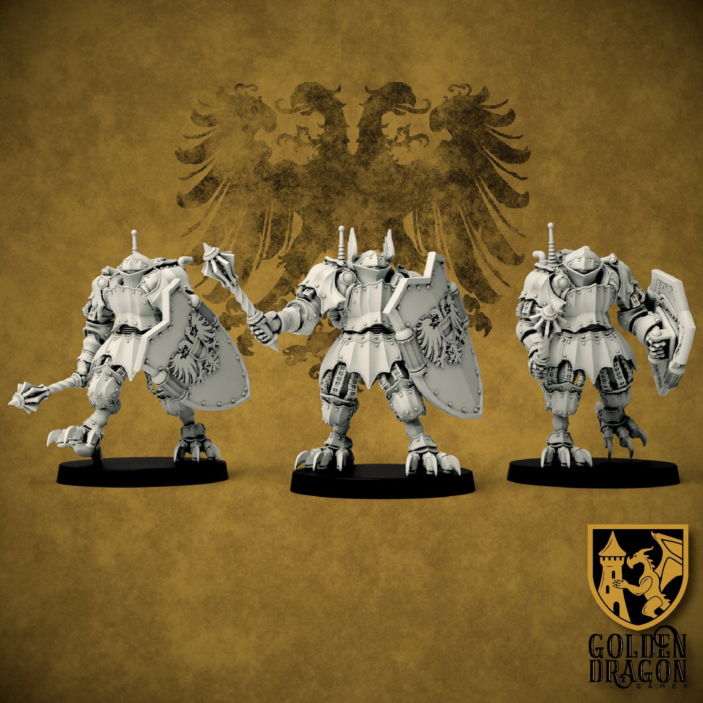 Holy Roman Empire Knecht Battlesuits | Golden Dragon Games Weird WW2 Role Playing Miniatures