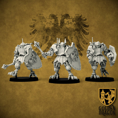 Holy Roman Empire Knecht Battlesuits | Golden Dragon Games Weird WW2 Role Playing Miniatures
