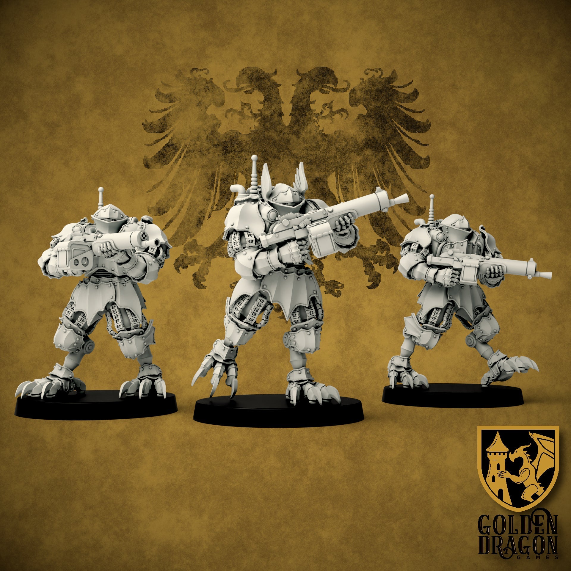 Holy Roman Empire Knecht Battlesuits | Golden Dragon Games Weird WW2 Role Playing Miniatures