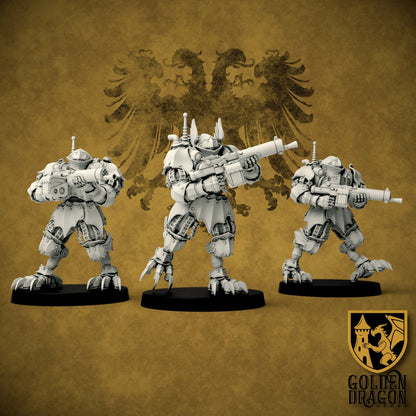 Holy Roman Empire Knecht Battlesuits | Golden Dragon Games Weird WW2 Role Playing Miniatures