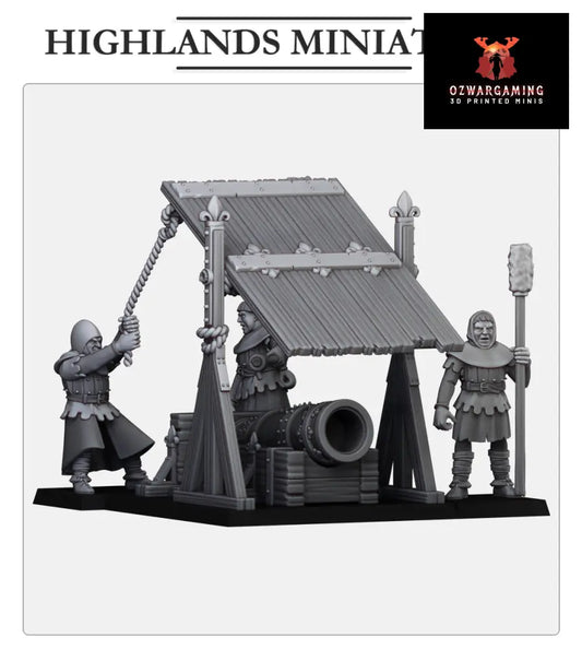 Kingdom Of Gallia Bombard | Highlands Miniatures 28/32mm Fantasy Wargaming Miniatures Role Playing Miniatures