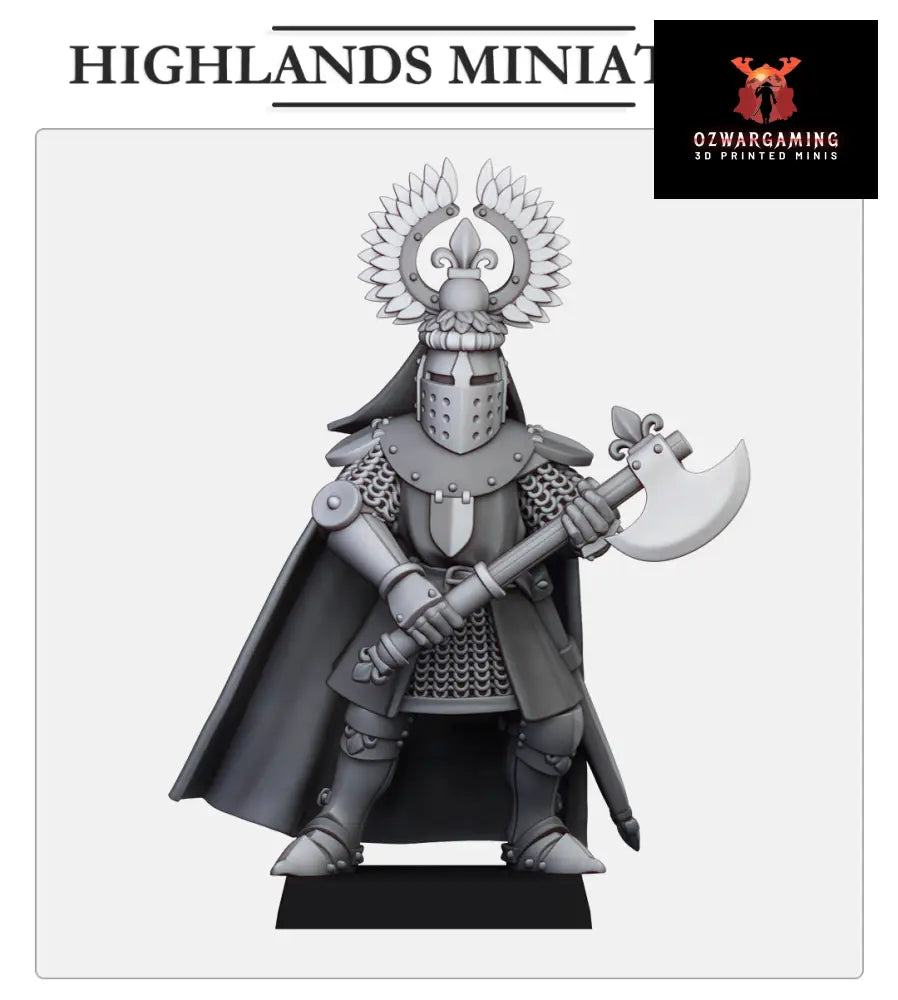 Kingdom Of Gallia Dismounted Duke 2 | Highlands Miniatures 28/32mm Fantasy Wargaming Miniatures Role Playing Miniatures