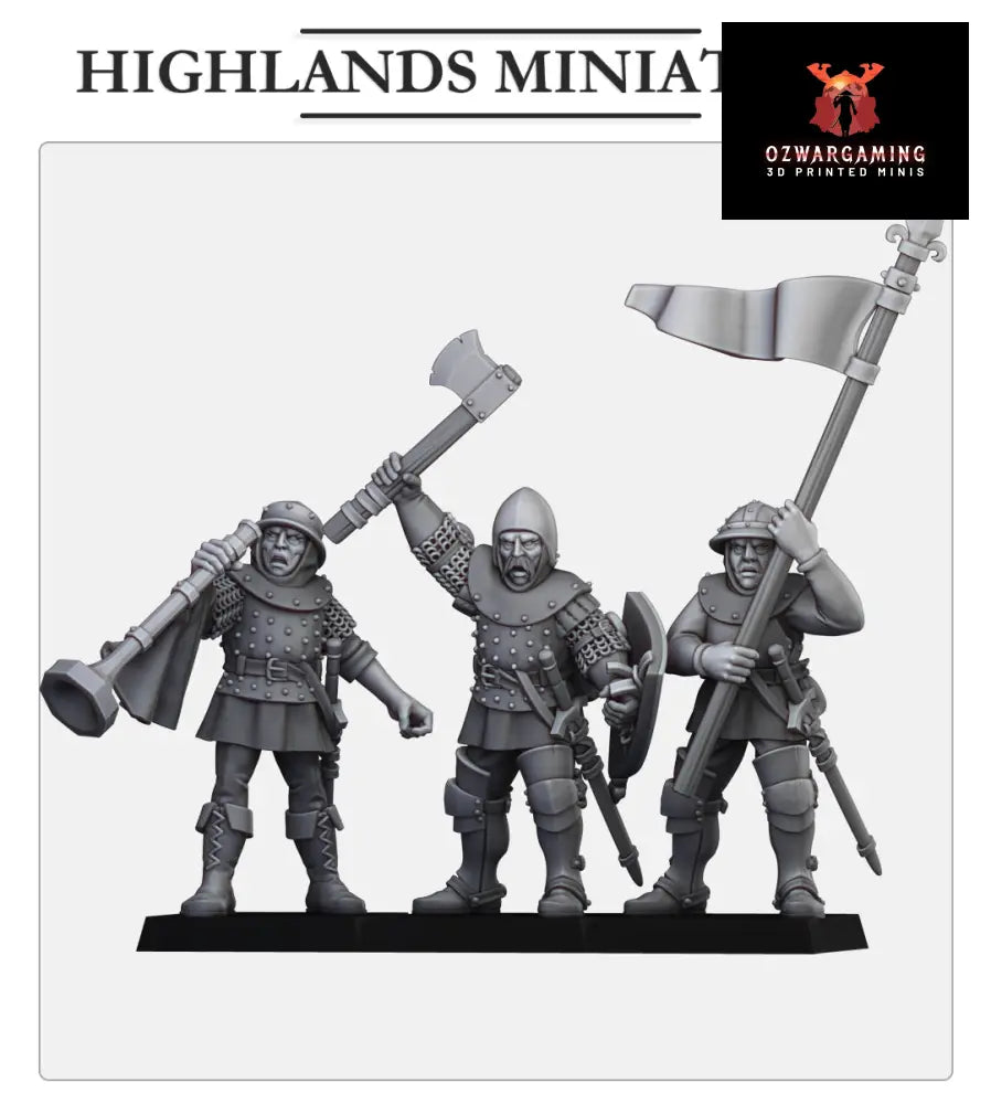 Kingdom of Gallia Handgunners | Highlands Miniatures 28/32mm Fantasy Wargaming Miniatures Role Playing Miniatures