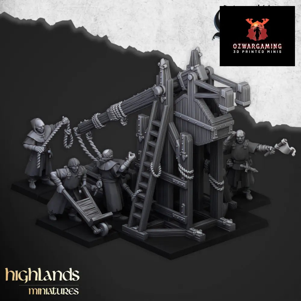 Kingdom Of Gallia Trebuchet | Highlands Miniatures 28/32mm Fantasy Wargaming Miniatures Role Playing Miniatures
