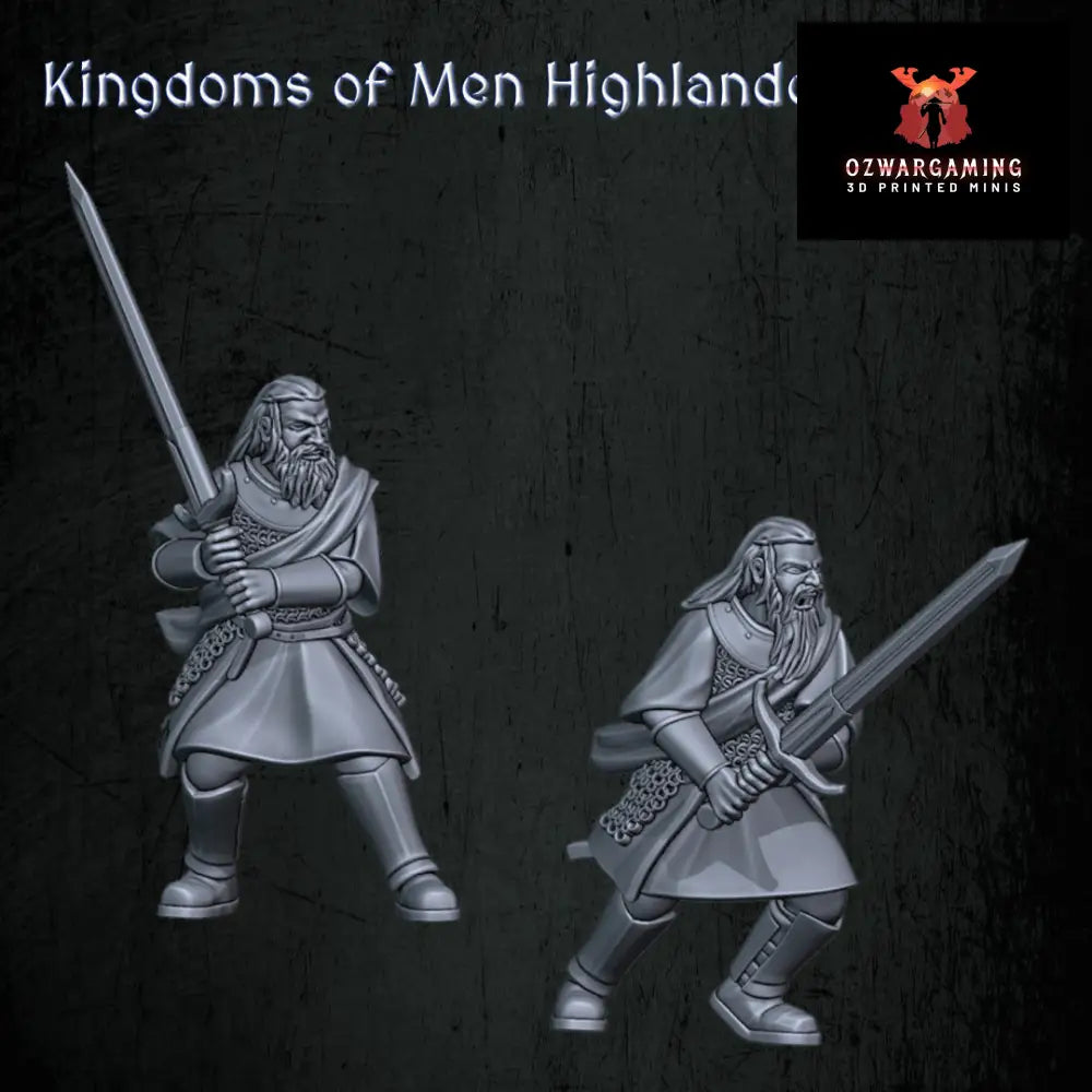 Kingdoms of Men Highlanders | Quartermaster3D 25mm Fantasy Wargaming Miniatures Role Playing Miniatures