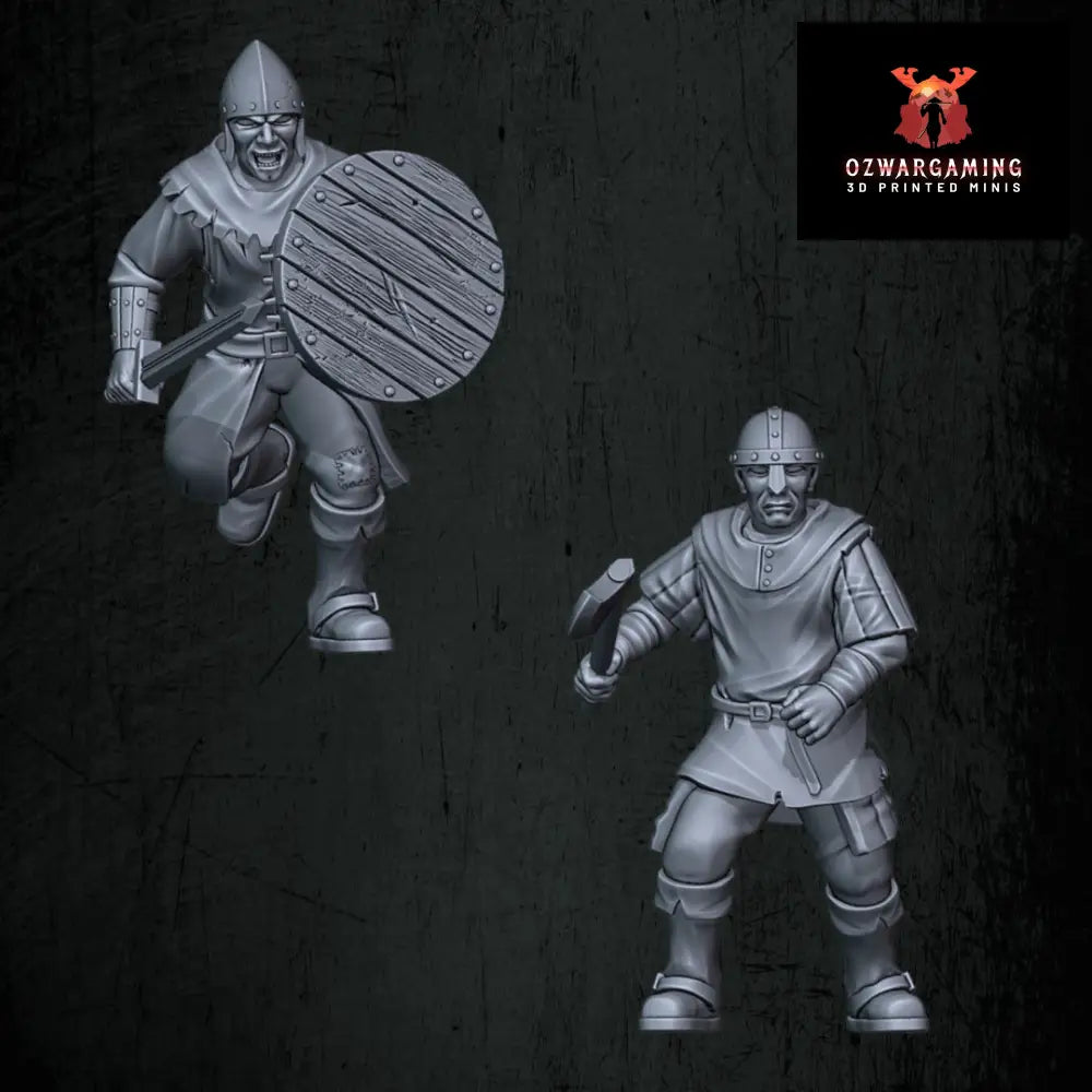 Kingdoms of Men Militia | Quartermaster3D 25mm Fantasy Wargaming Miniatures Role Playing Miniatures