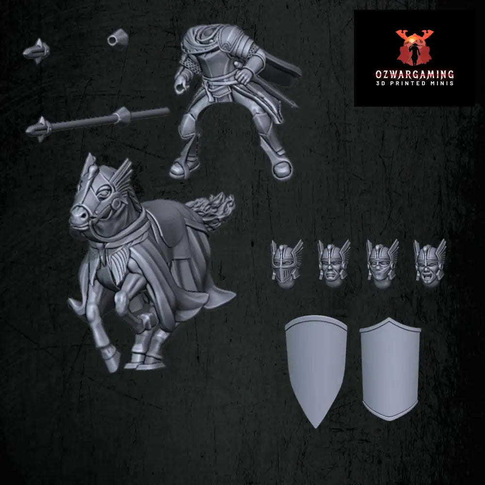 Kingdoms of Men Mounted Knights | Quartermaster3D 25mm Fantasy Wargaming Miniatures Role Playing Miniatures