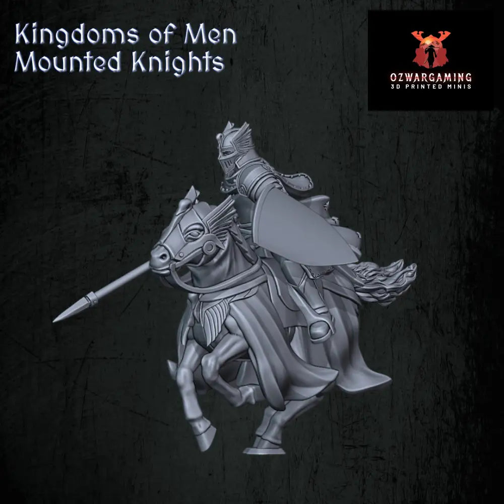 Kingdoms of Men Mounted Knights | Quartermaster3D 25mm Fantasy Wargaming Miniatures Role Playing Miniatures