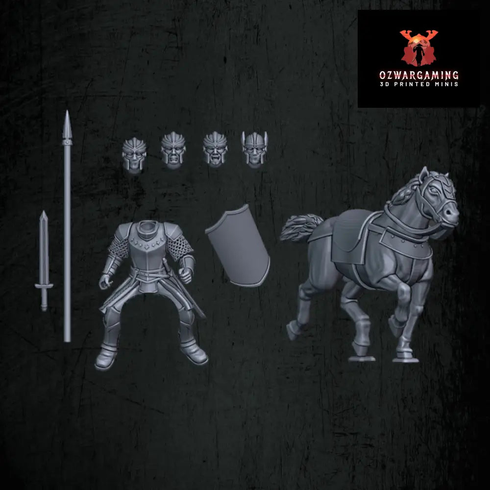 Kingdoms of Men Mounted Soldiers | Quartermaster3D 25mm Fantasy Wargaming Miniatures Role Playing Miniatures