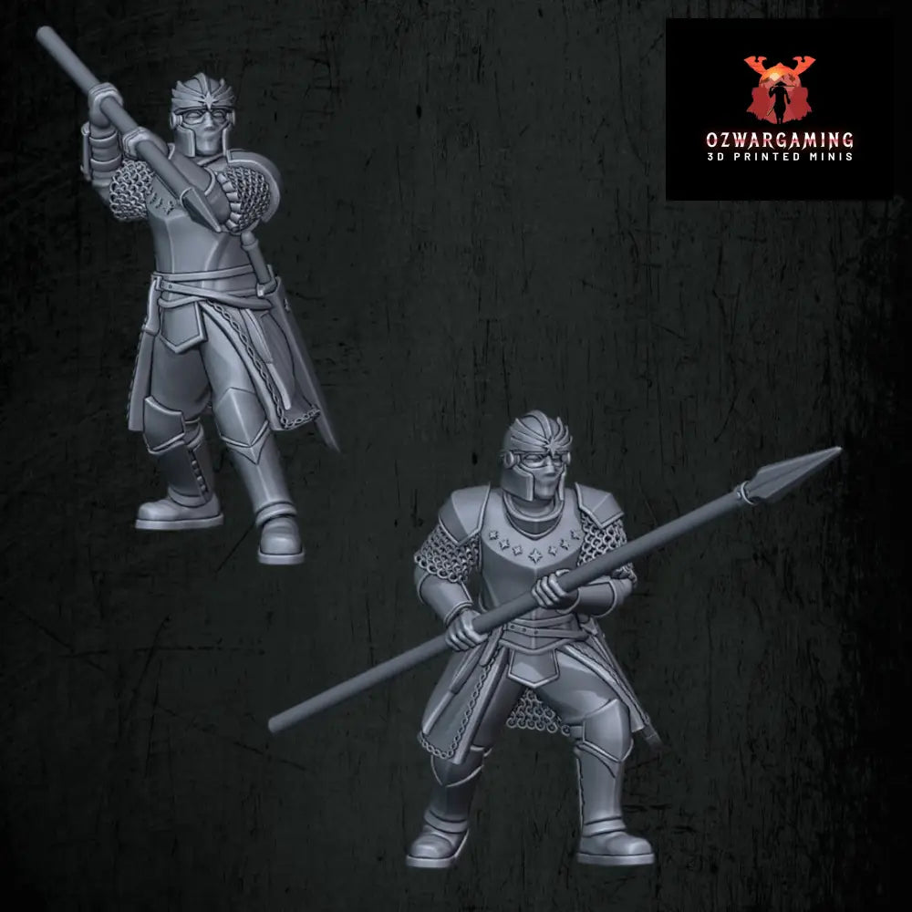 Kingdoms of Men Pikemen | Quartermaster3D 25mm Fantasy Wargaming Miniatures Role Playing Miniatures