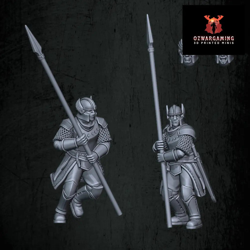 Kingdoms of Men Pikemen | Quartermaster3D 25mm Fantasy Wargaming Miniatures Role Playing Miniatures