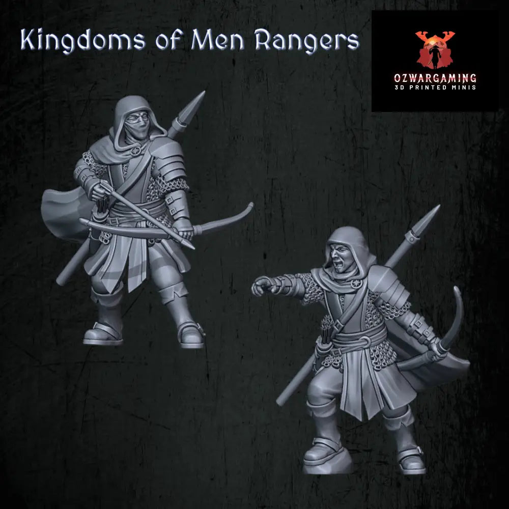 Kingdoms of Men Rangers | Quartermaster3D 25mm Fantasy Wargaming Miniatures Role Playing Miniatures