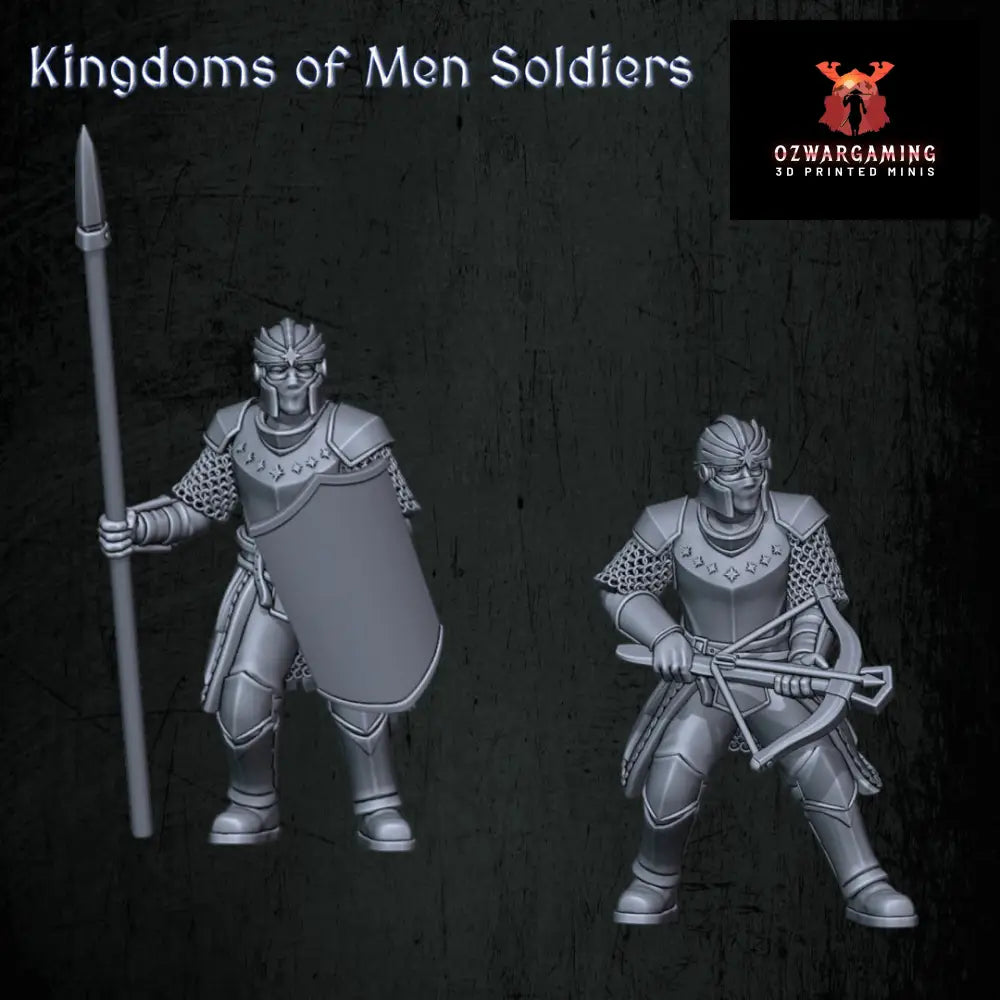Kingdoms of Men Soldiers | Quartermaster3D 25mm Fantasy Wargaming Miniatures Role Playing Miniatures