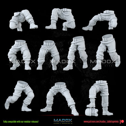 Red Skinned Insurgents Build Kit | Warbear Studios 28mm SciFi Wargaming Miniatures Role Playing Miniatures