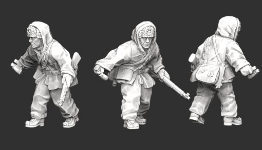 Finnish Winter Dress Soldier with Binoculars | Propylene Foliescu 28mm WW2 Wargaming Miniatures