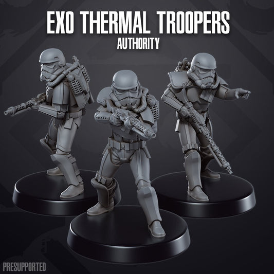 Space Wars: Authority Exo Thermal Troopers | Skullforge Studios 32mm Wargaming Miniatures Role Playing Miniatures