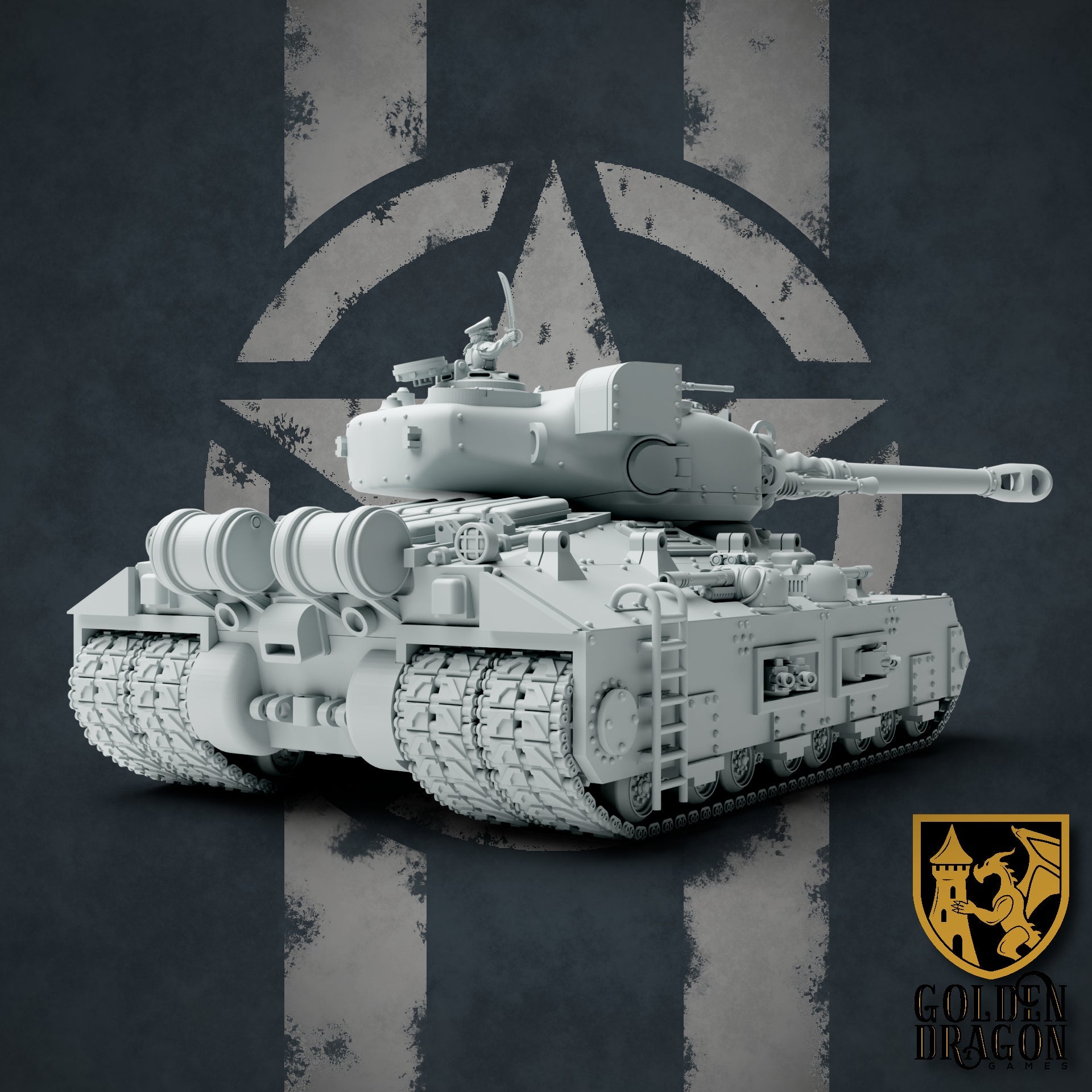 United States of America M82A1 Kodiak Superheavy Tank | Golden Dragon Games Weird WW2 Role Playing Miniatures