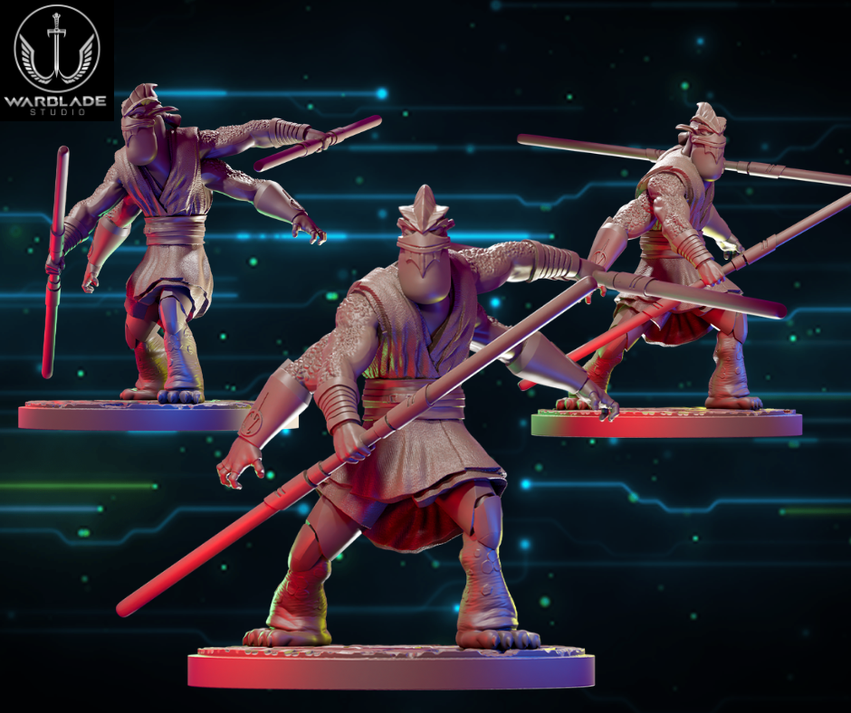 Shatter Scale Krell | Warblade Studios 40mm Miniatures Role Playing Miniatures
