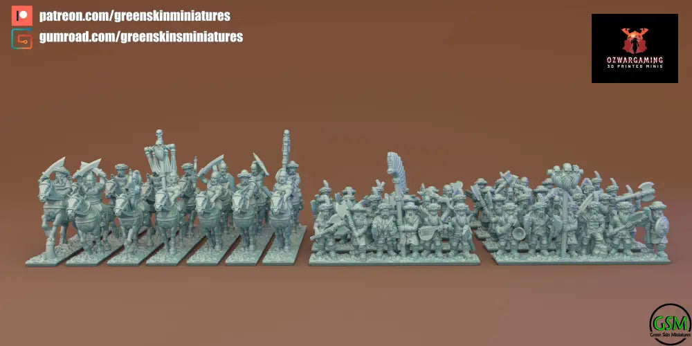 Kyivlev Army Bundle | Greenskin Miniatures 10mm Fantasy Wargaming Miniatures Role Playing Miniatures