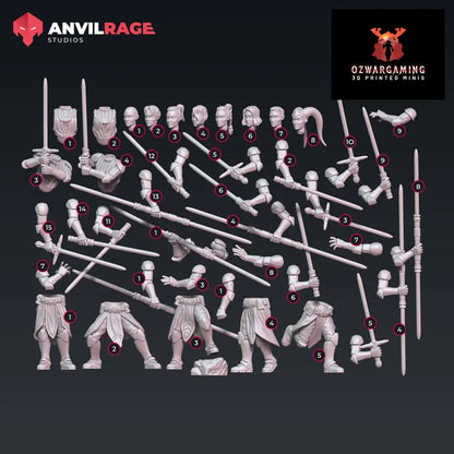 Ladies of the Force | Anvilrage Galactic SciFi Miniatures 32mm 1/47 Legion Scale Role Playing Miniatures