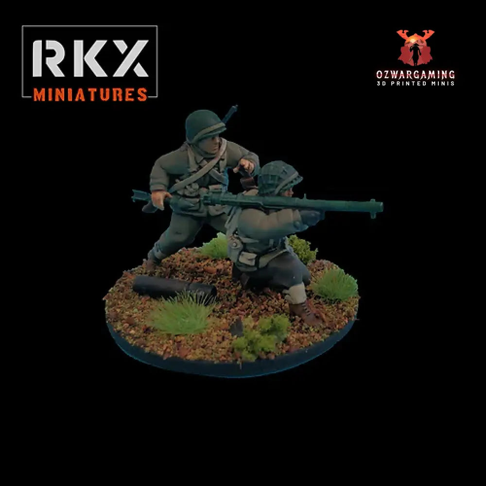 Late War US Bazooka Team | RKX Miniatures 28mm WW2 Wargaming Miniatures Role Playing Miniatures