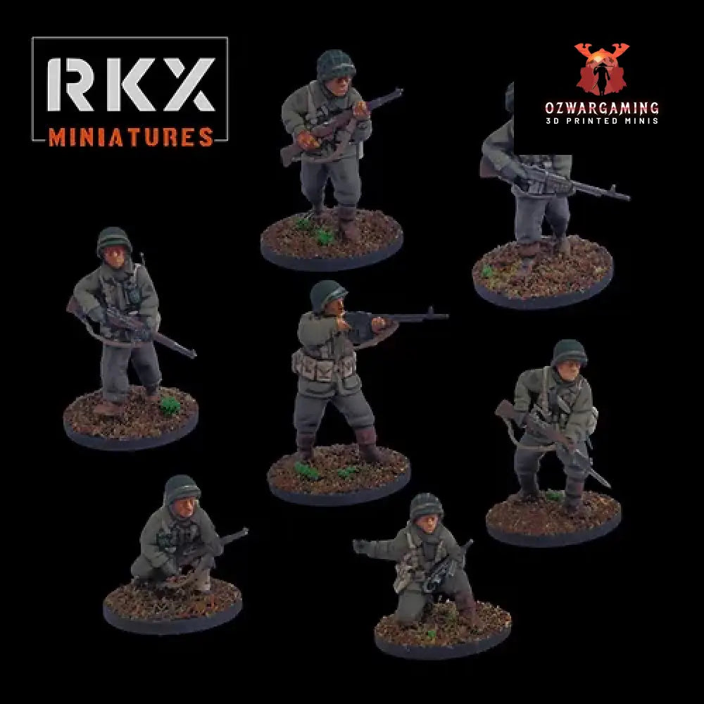 Late War US Infantry Squad | RKX Miniatures 28mm WW2 Wargaming Miniatures Role Playing Miniatures