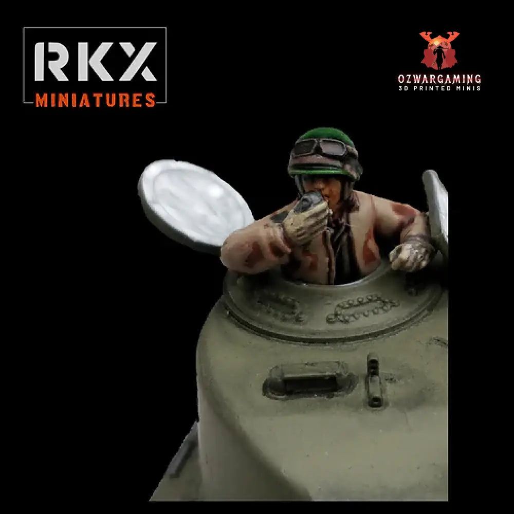Late War US Tank Commander | RKX Miniatures 28mm WW2 Wargaming Miniatures Role Playing Miniatures