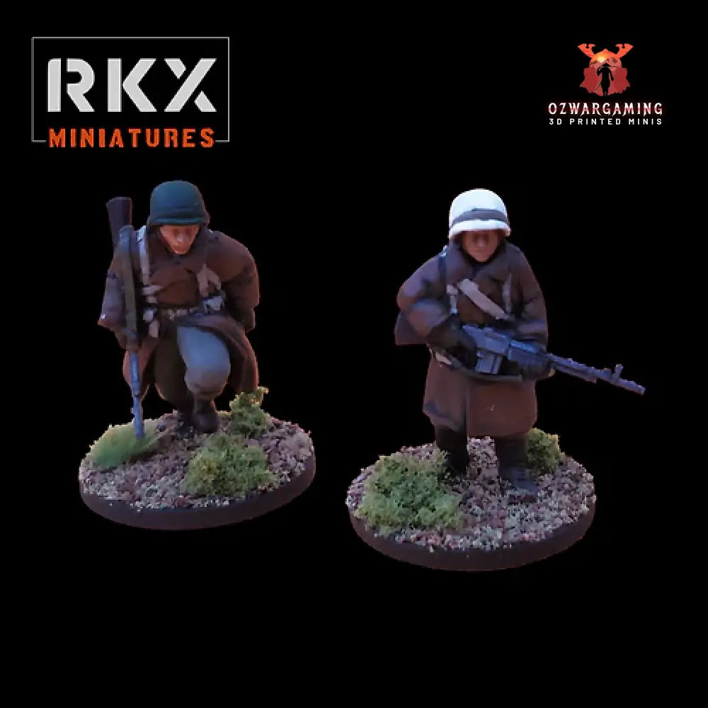 Late War US Winter Infantry BAR | RKX Miniatures 28mm WW2 Wargaming Miniatures Role Playing Miniatures